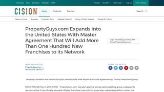 PropertyGuys.com Expands Into the United States With Master ...