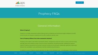 Prophecy FAQs - APS