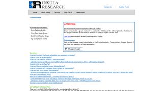 Auditor Portal - Insula Research