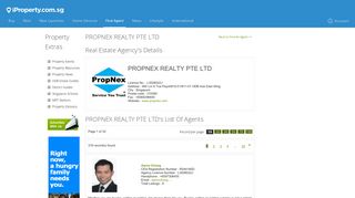PROPNEX REALTY PTE LTD real estate agency, Singapore