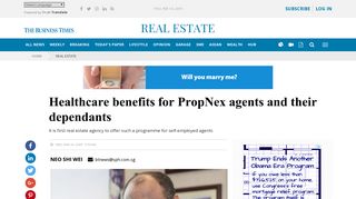 Healthcare benefits for PropNex agents and their dependants, Real ...