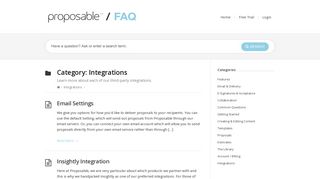 Integrations – Proposable FAQ