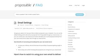 Email Settings – Proposable FAQ