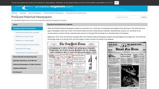Navigating Historical Newspapers - ProQuest Historical Newspapers ...