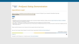 Log in through your library or institution - ProQuest Dialog ...