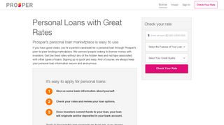 Loans | Get a Loan with Low Rates Today | Prosper