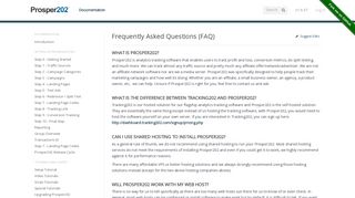 Frequently Asked Questions (FAQ) · Prosper202