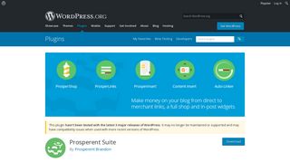 Prosperent Suite | WordPress.org