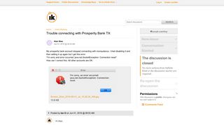 Trouble connecting with Prosperity Bank TX / Online Banking ...