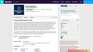 Prosperity Bank Reviews - WalletHub