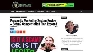 Prosperity Marketing System Review - Scam? Compensation Plan ...
