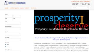 Prosperity Life Medicare Supplement Reveiw | Best Quote Insurance ...