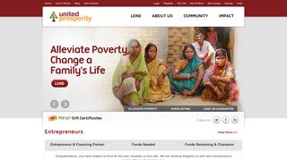 United Prosperity: Microlending programs for poor entrepreneurs