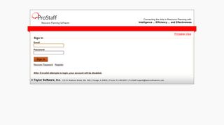 Sign In - ProStaff Client Portal