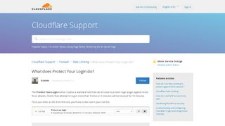 What does Protect Your Login do? – Cloudflare Support