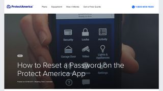How to Reset a Password on the Protect America App | Home Security
