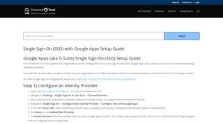 Single Sign-On (SSO) with Google Apps Setup Guide - Protected Trust