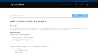Add-in for Microsoft Outlook Setup Guide - Envoy ... - Protected Trust