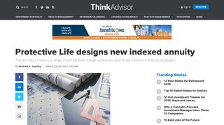 Protective Life designs new indexed annuity | ThinkAdvisor