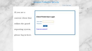 Constant Protective | Current Client Login - Constant Protective Security