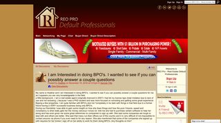 I am Interested in doing BPO's. I wanted to see if you can ...