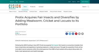 Protix Acquires Fair Insects and Diversifies by Adding Mealworm ...
