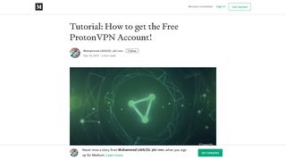Tutorial: How to get the Free ProtonVPN Account! – Mohammed ...