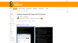 Testing AngularJS Page with Protractor - CodeProject