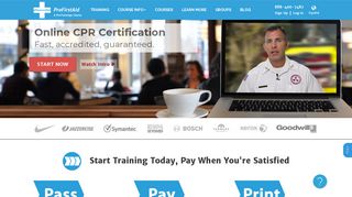 ProFirstAid: First Aid Training & First Aid Certification Online