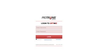 LogOn - login to optimiz - ProTrans