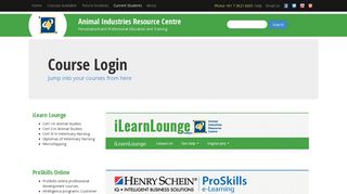 Course Login - Animal Industries Resource Centre