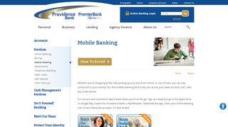 Mobile Banking Providence Bank - Columbia, MO