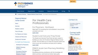 For Health Care Professionals | Providence Washington