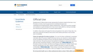 Official Use | Providence Health and Services