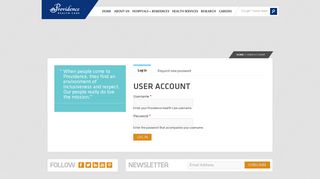 User account | Providence Health Care
