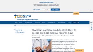 Physician portal retired April 30: How to access pre-Epic medical ...