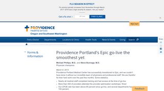 Providence Portland's Epic go-live the smoothest yet | Providence ...