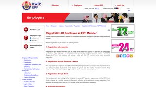 EPF - Registration Of Employee As EPF Member - KWSP