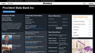 Provident State Bank Inc: Company Profile - Bloomberg