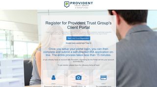 Don't have a portal login? Sign Up - Provident Trust Group - Portal