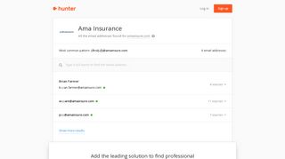 Ama Insurance - email addresses & email format • Hunter - Hunter.io