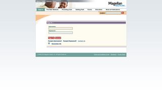 Magellan Health, Inc. | Providers | User Sign In - Magellan Provider's