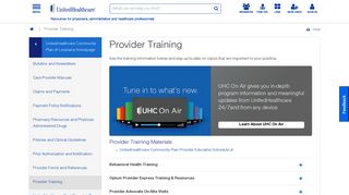 Provider Training | UHCprovider.com