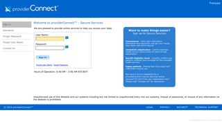 Secure Services - providerConnect