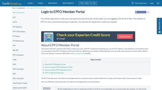 EPF Login- How to Login EPFO Member Portal - BankBazaar