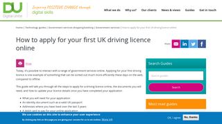 How to apply for your first UK driving licence online | Digital Unite