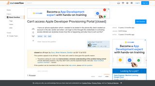 Can't access Apple Developer Provisioning Portal - Stack Overflow