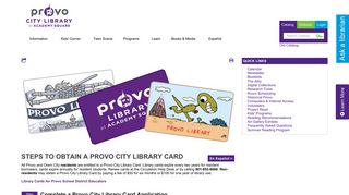 Get a Library Card - Provo Library