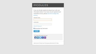 Office of the Provost - Login - iModules