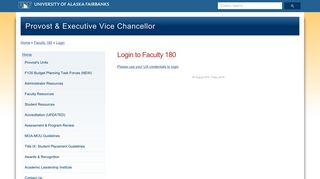 Login | Provost - University of Alaska Fairbanks